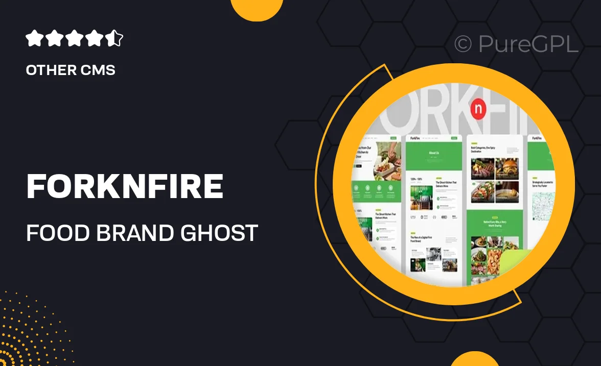 ForknFire – Food Brand & Ghost Kitchen Elementor Template Kit