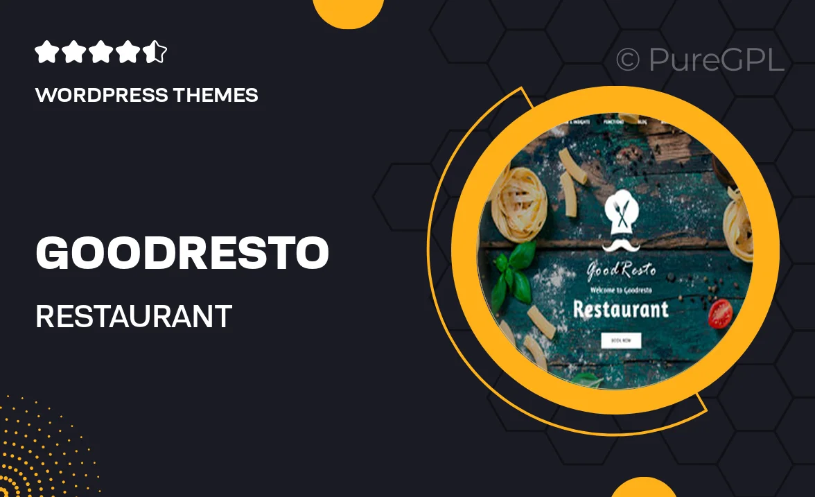 GoodResto – Restaurant WordPress Theme + Woocommerce