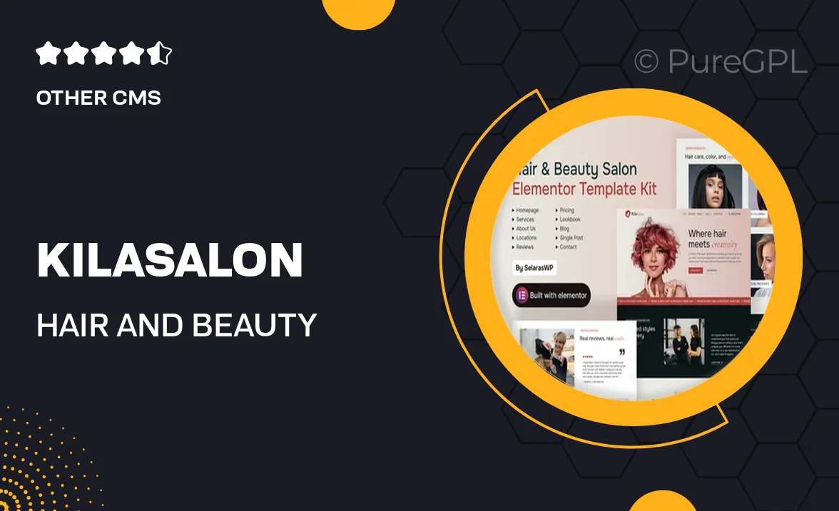 KilaSalon – Hair and Beauty Salon Elementor Template Kit