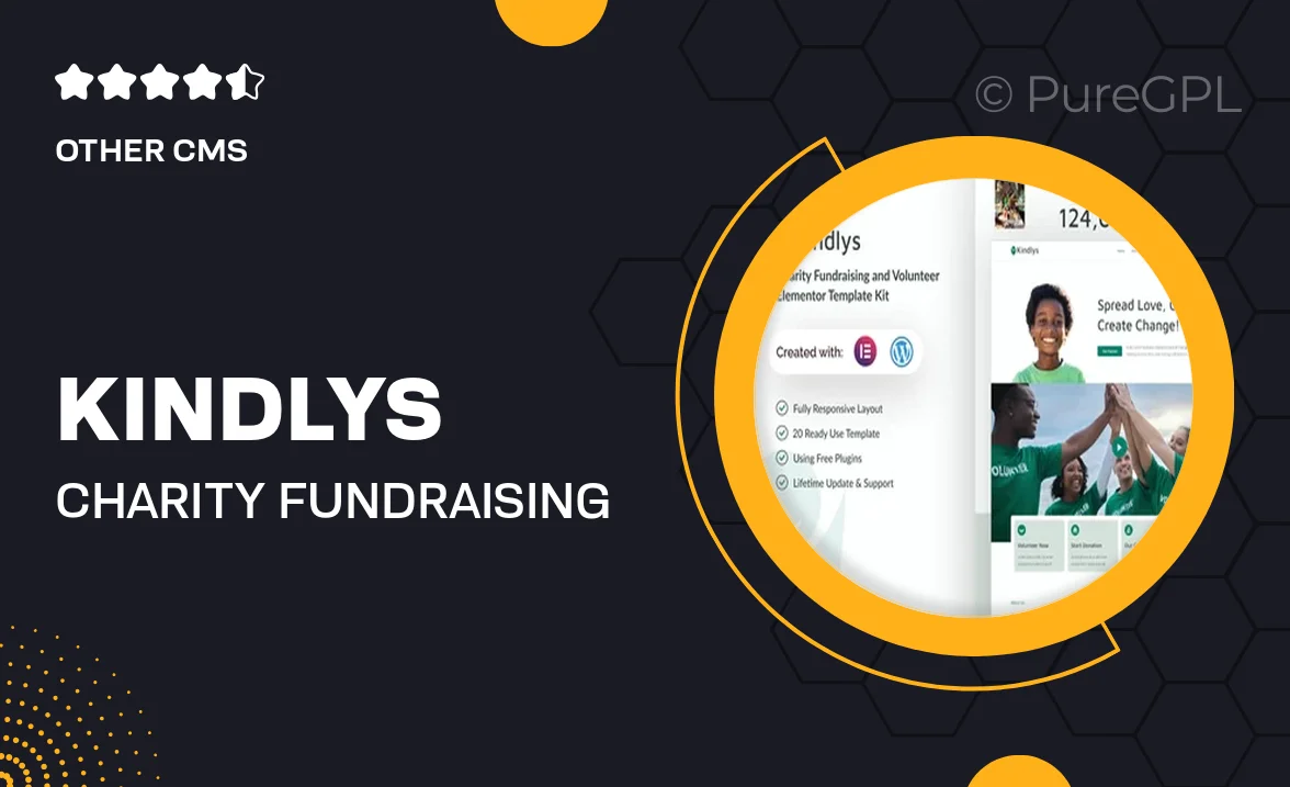 Kindlys – Charity Fundraising & Volunteer Elementor Template Kit