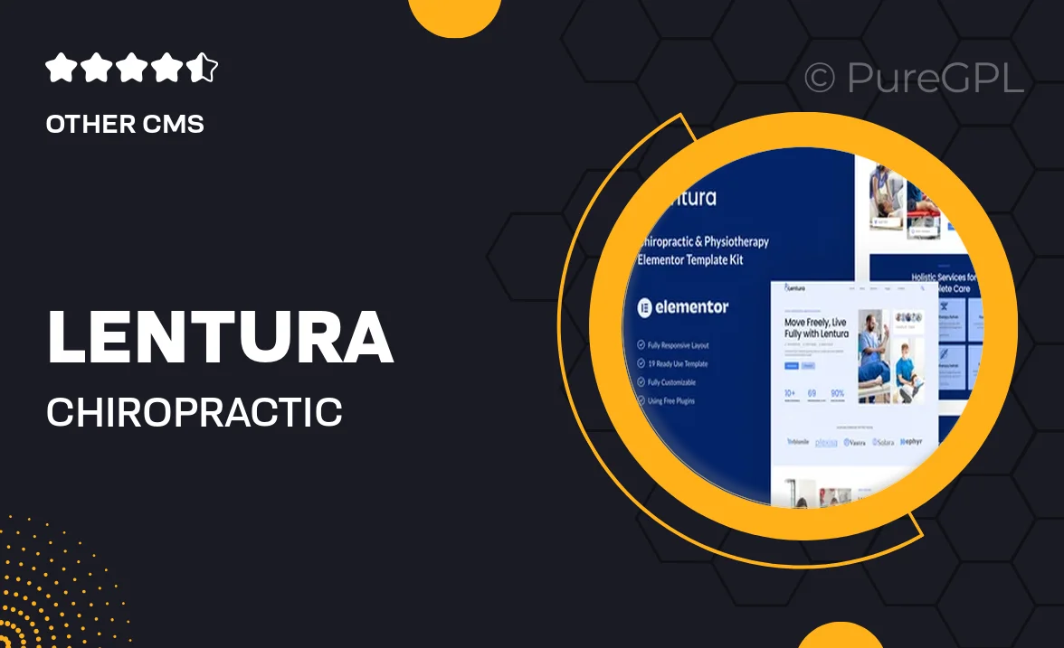Lentura – Chiropractic & Physiotherapy Elementor Template Kit