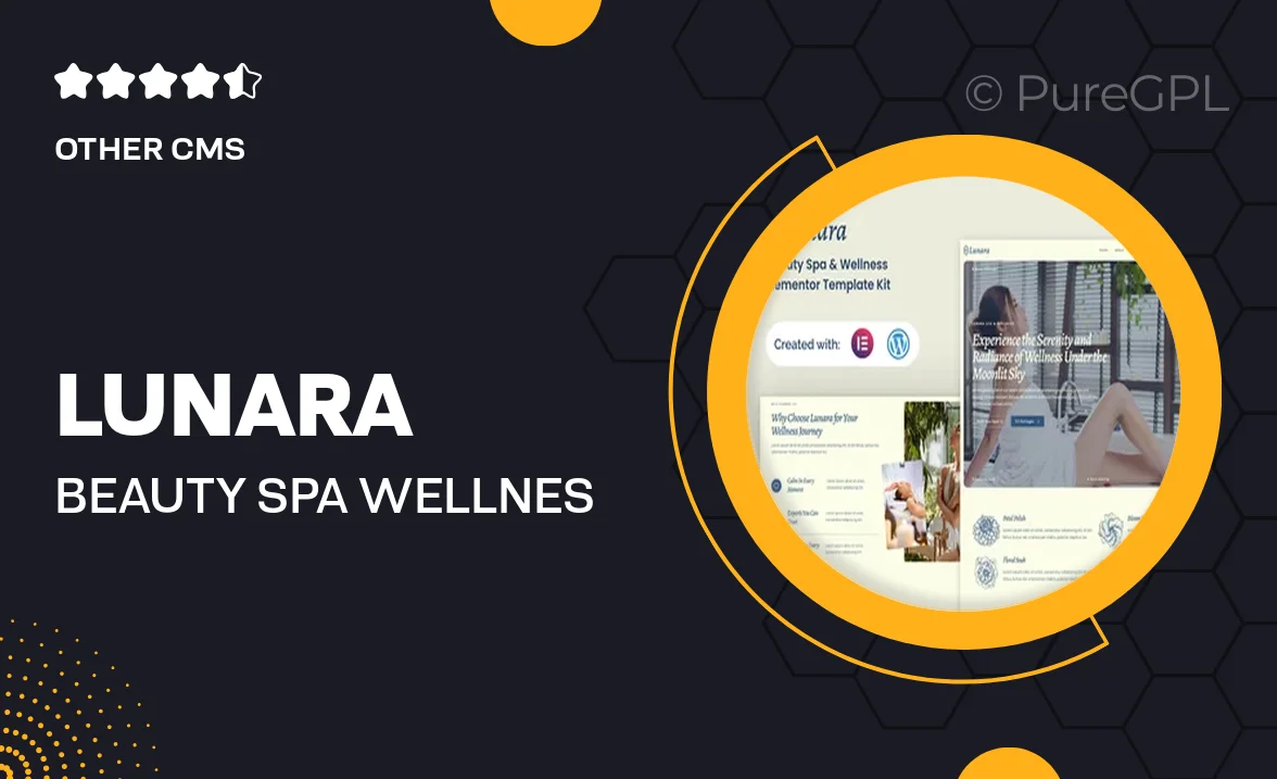 Lunara – Beauty Spa Wellnes Elementor Template Kit