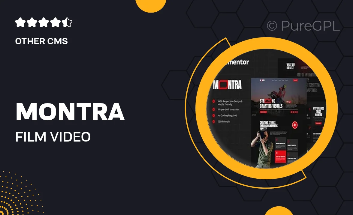 Montra – Film & Video Production Elementor Template Kits