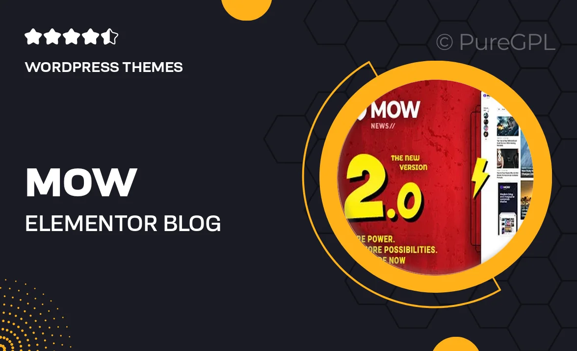Mow – Elementor Blog & Magazine WordPress Theme