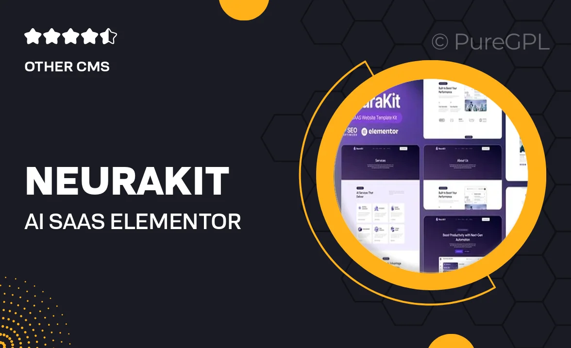 NeuraKit – AI SaaS Elementor Template Kit