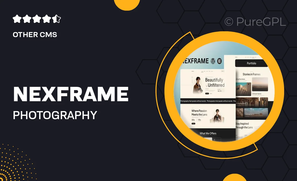Nexframe – Photography & Portfolio Elementor Kit