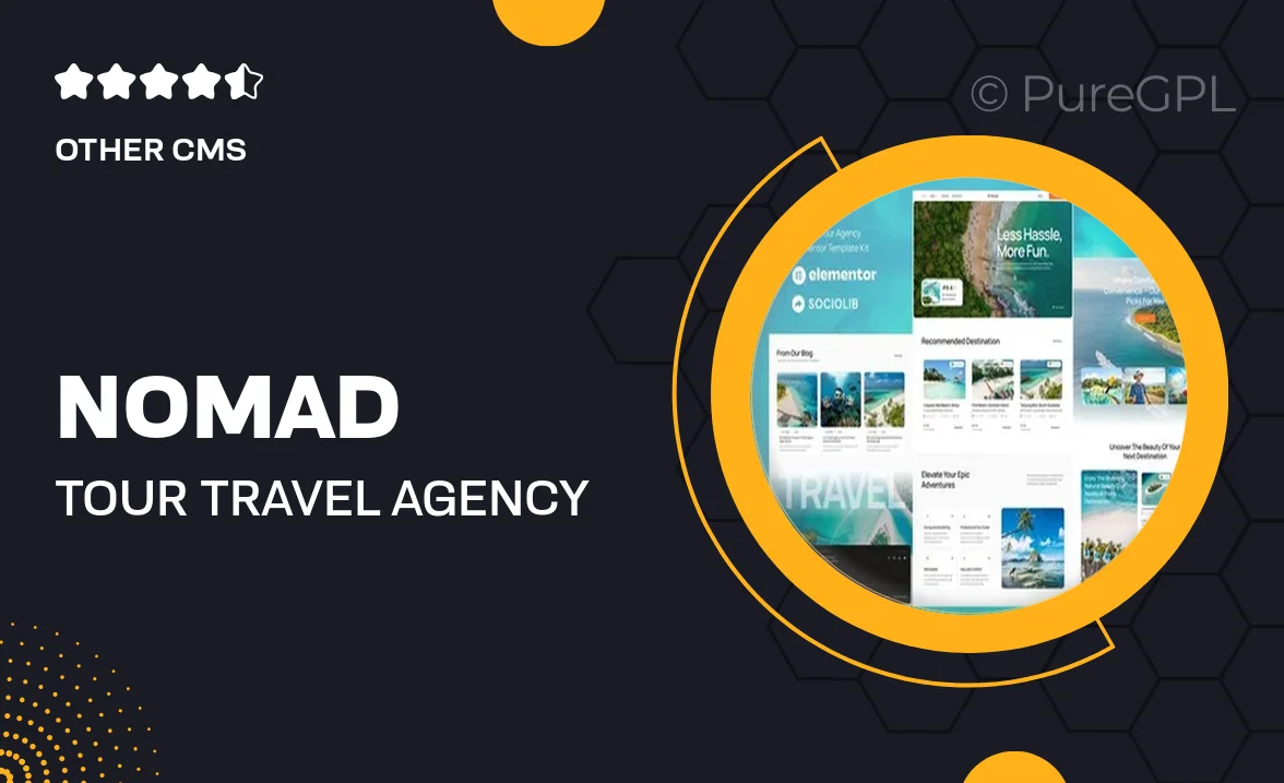 Nomad – Tour & Travel Agency Elementor Template Kit