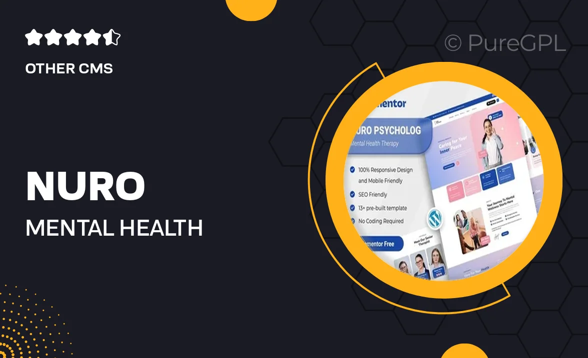 Nuro – Mental Health Therapy Elementor Template Kit