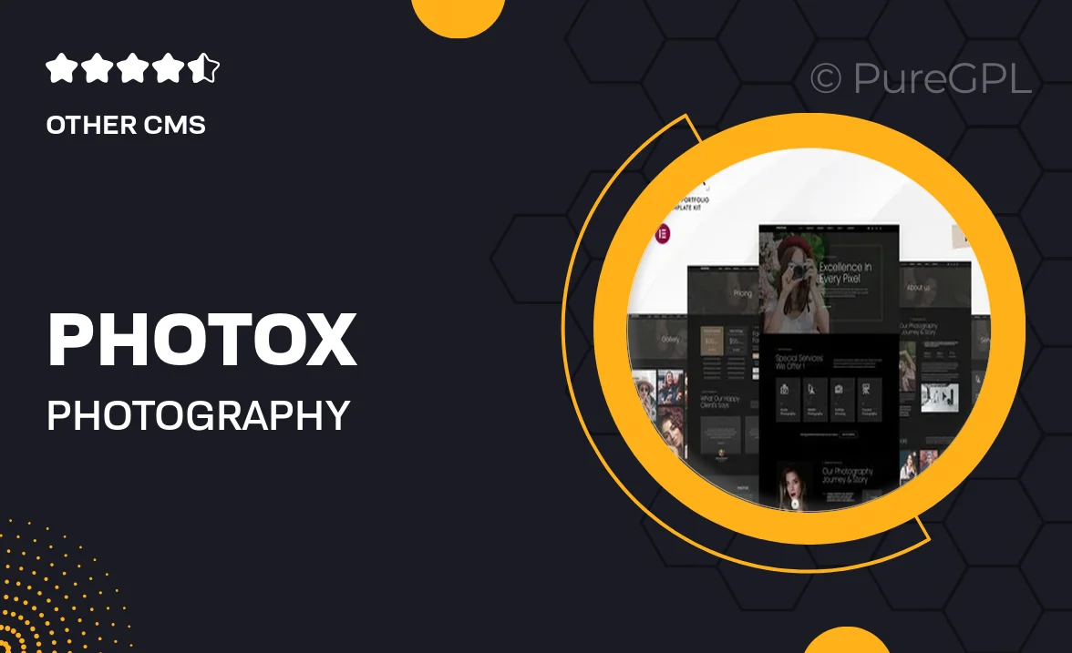 Photox – Photography & Portfolio Elementor Template Kit