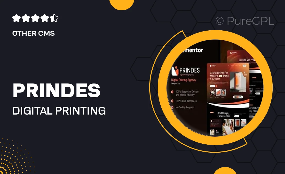 Prindes – Digital Printing Agency Elementor Template Kit