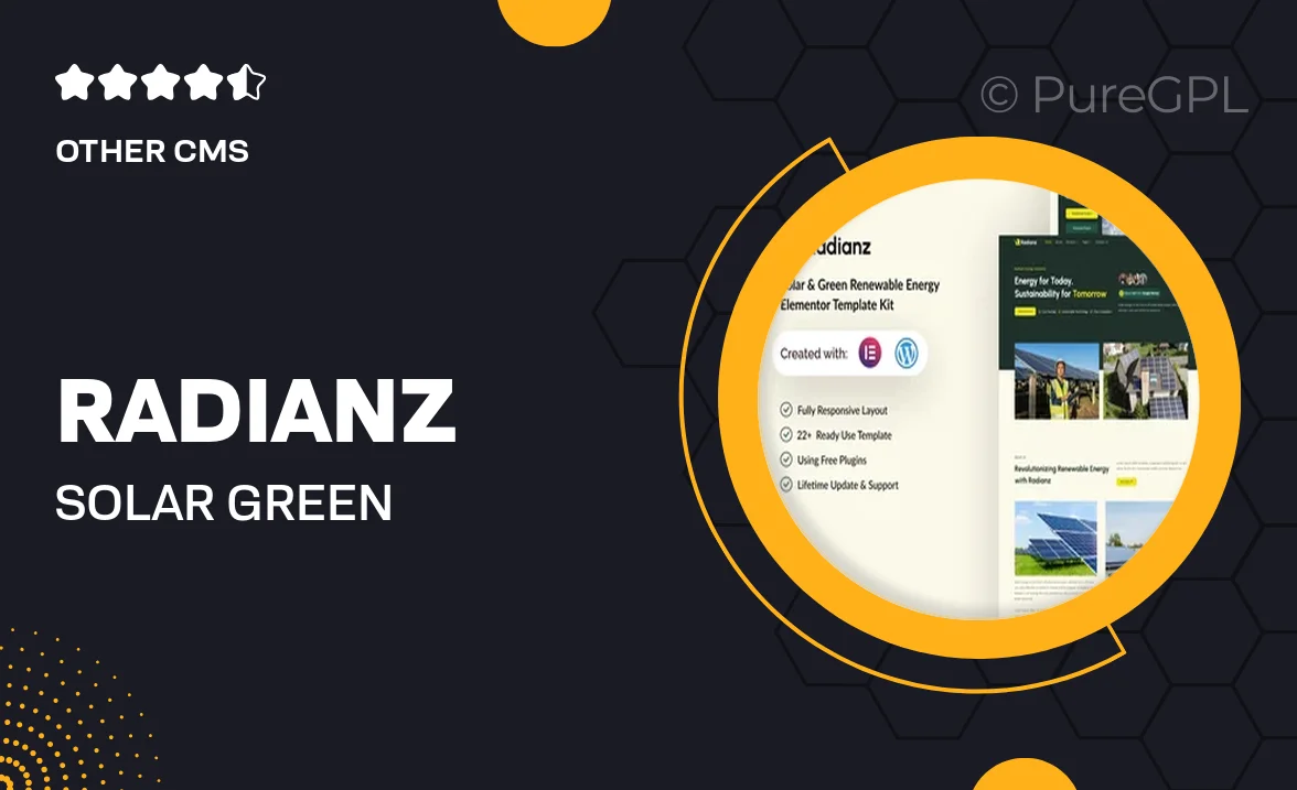 Radianz – Solar & Green Renewable Energy Elementor Template Kit