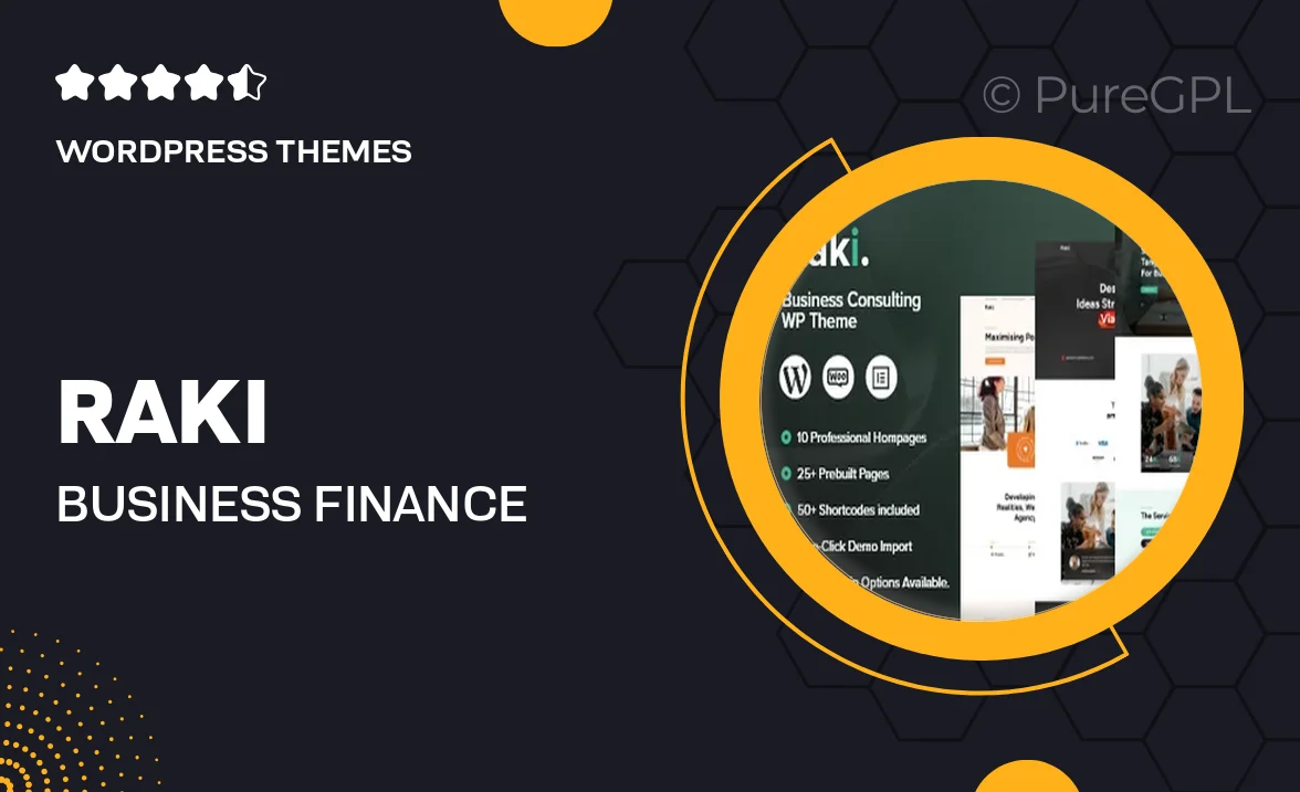 Raki – Business, Finance Consulting WordPress Theme