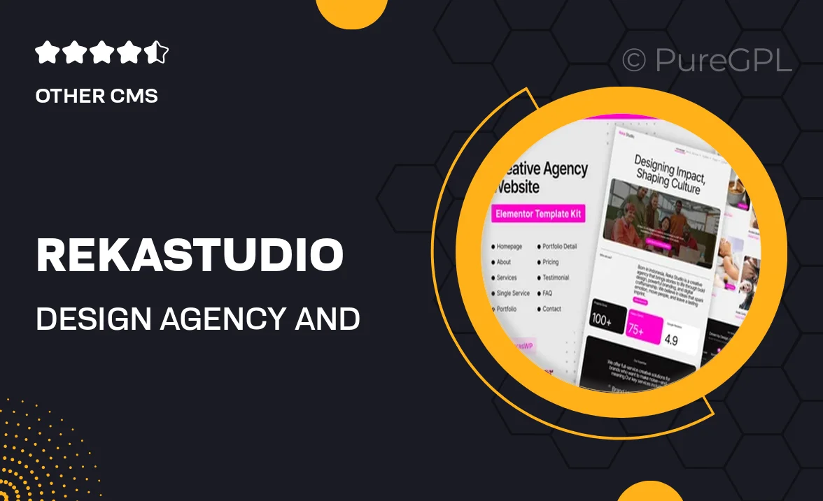 RekaStudio – Design Agency and Portfolio Elementor Pro Template Kit