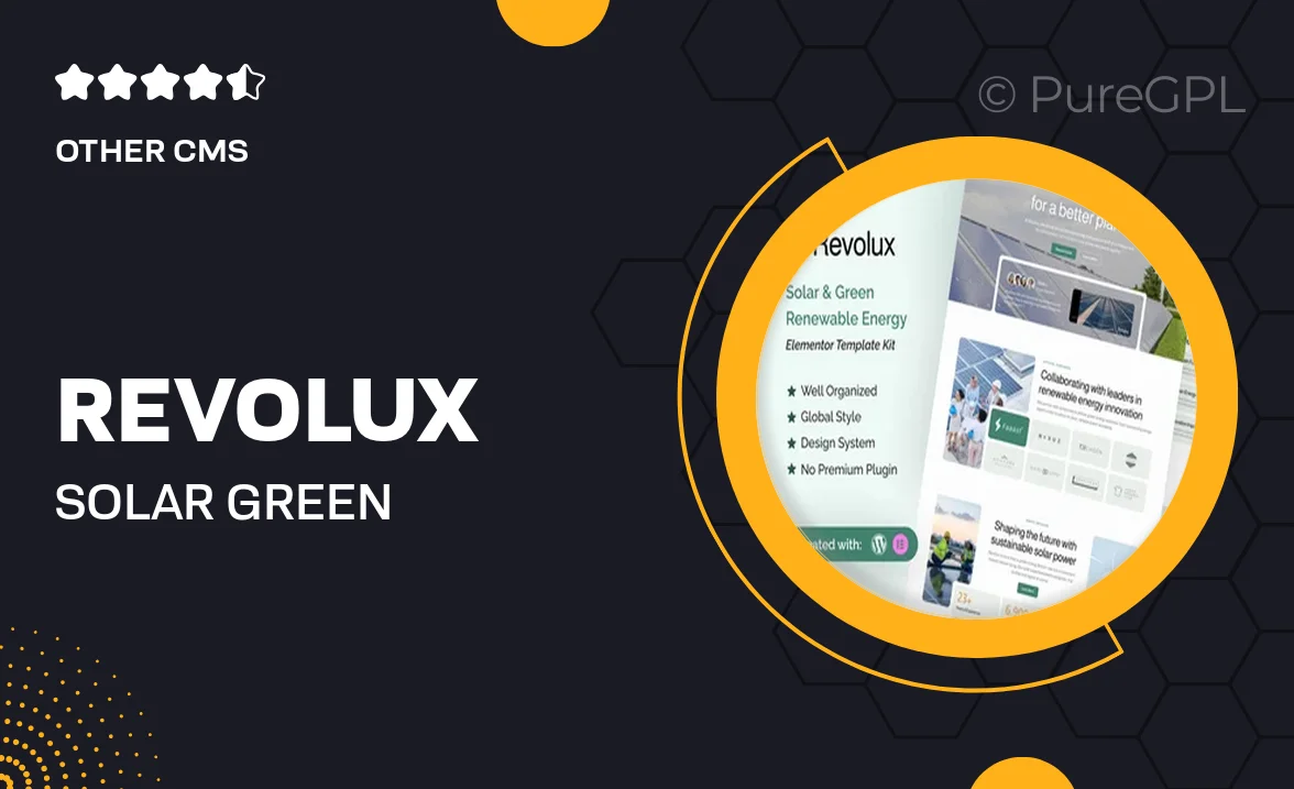 Revolux – Solar & Green Renewable Energy Elementor Template Kit
