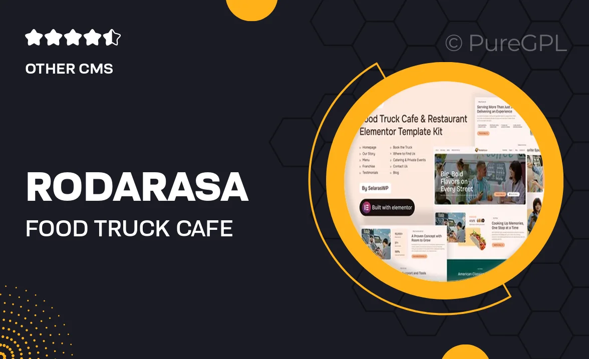 RodaRasa – Food Truck Cafe & Restaurant Elementor Template Kit