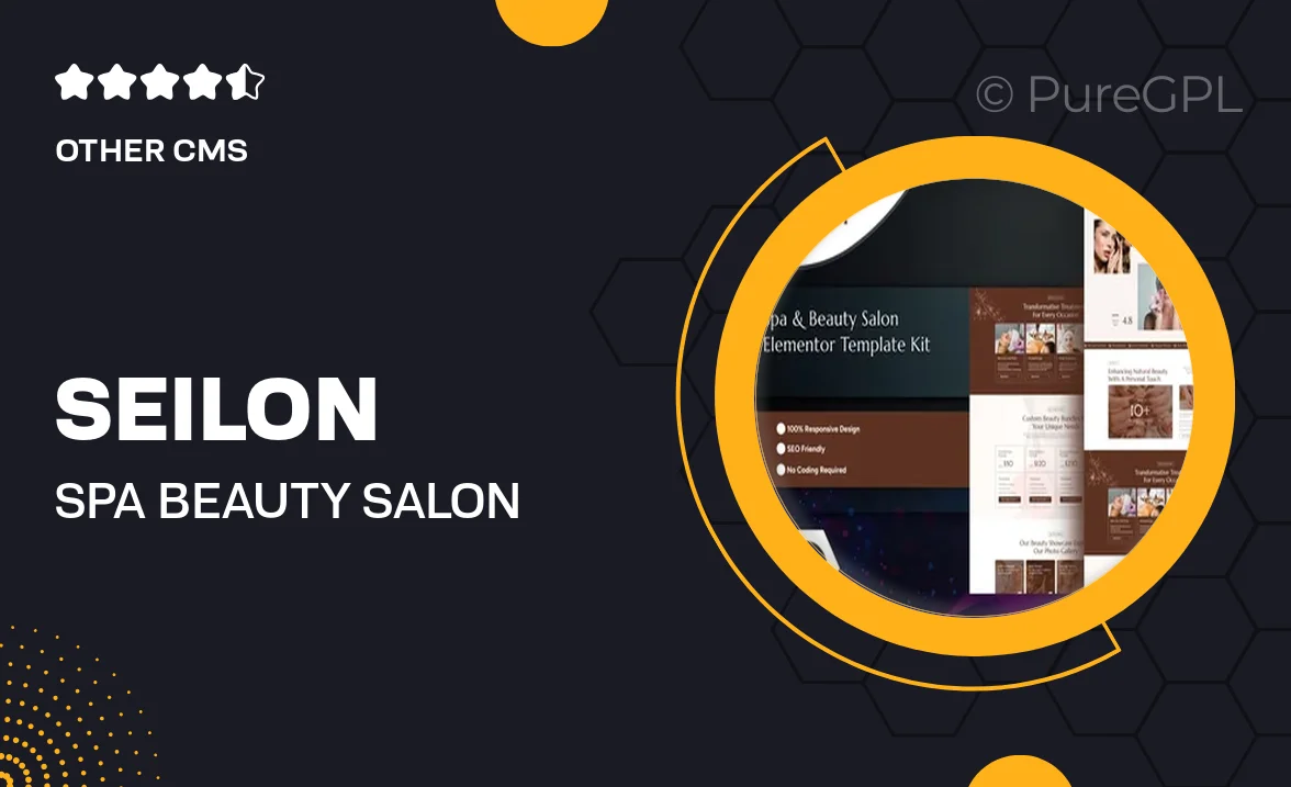 Seilon – Spa & Beauty Salon Elementor Template Kit