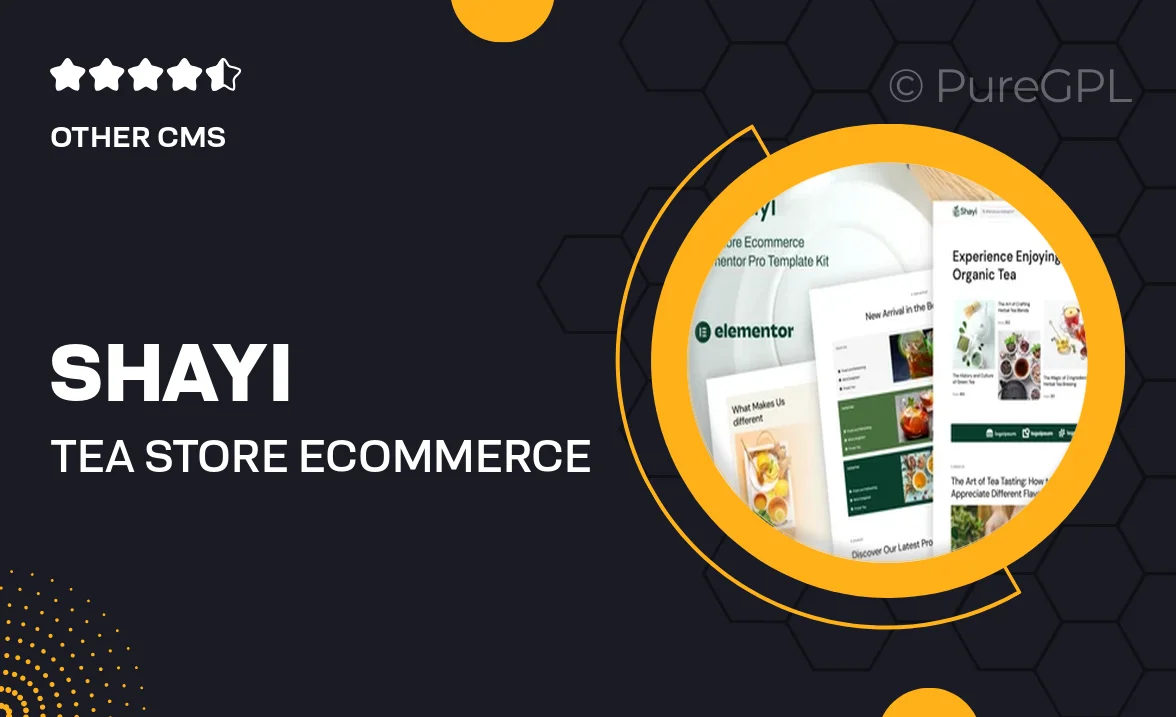 Shayi – Tea Store Ecommerce Elementor Pro Template Kit