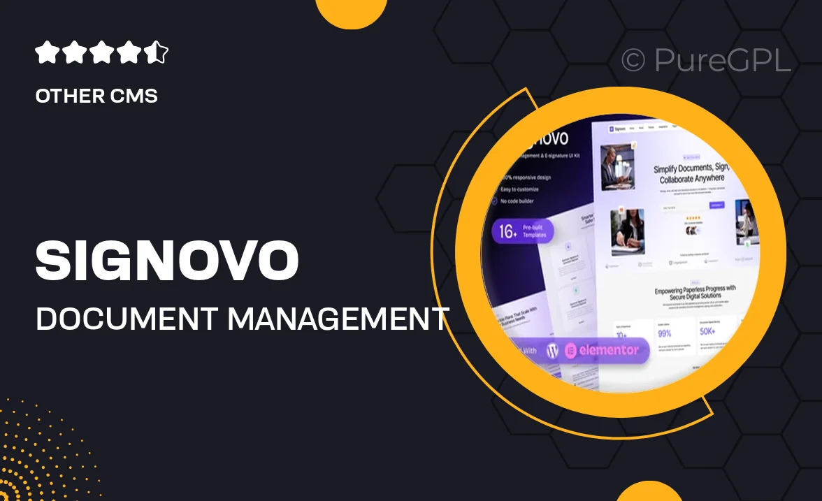 Signovo – Document Management & E-signature SaaS Platform Elementor Template Kit