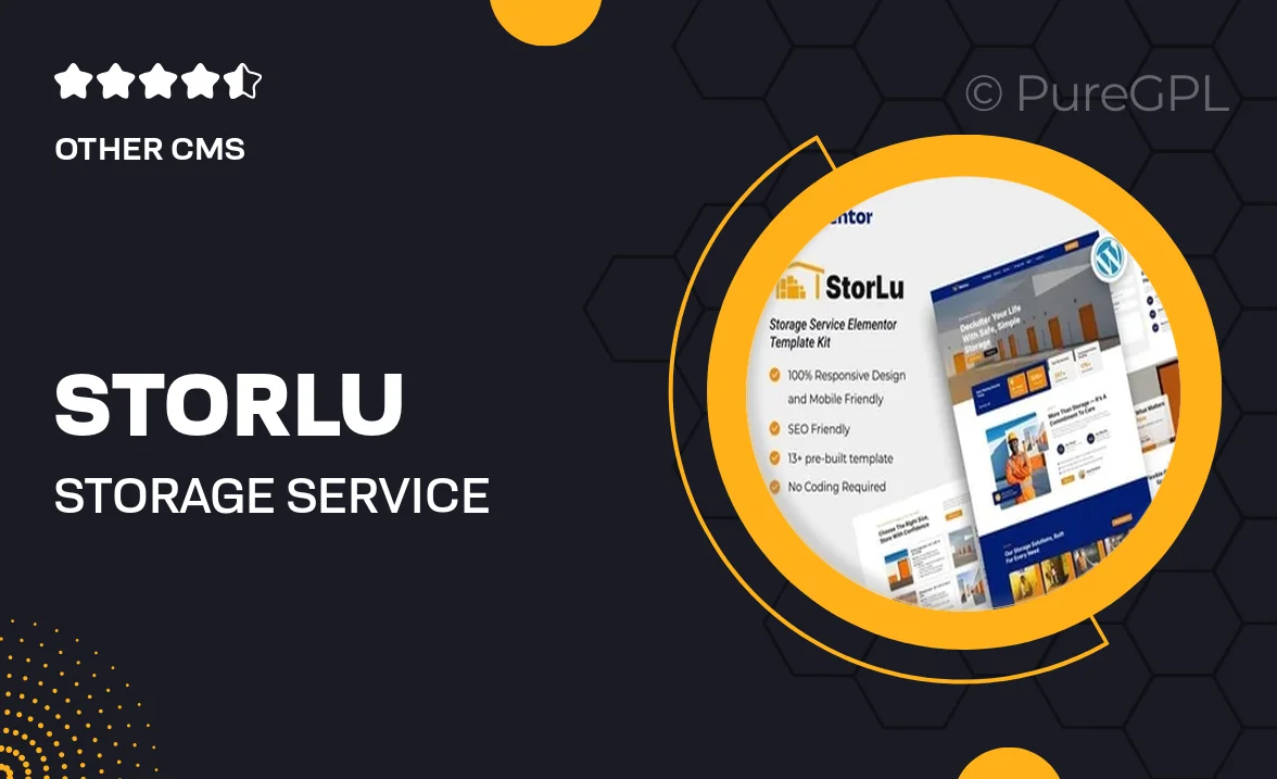 StorLu – Storage Service Elementor Template Kit