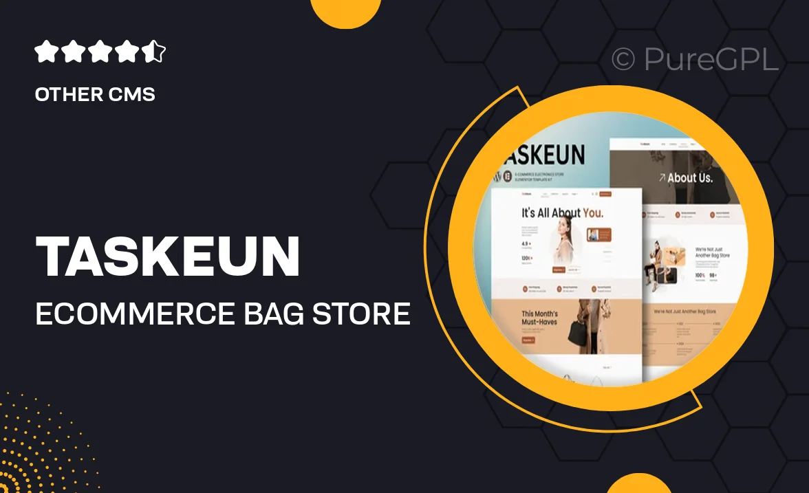 Taskeun – E-Commerce Bag Store Elementor Template Kit