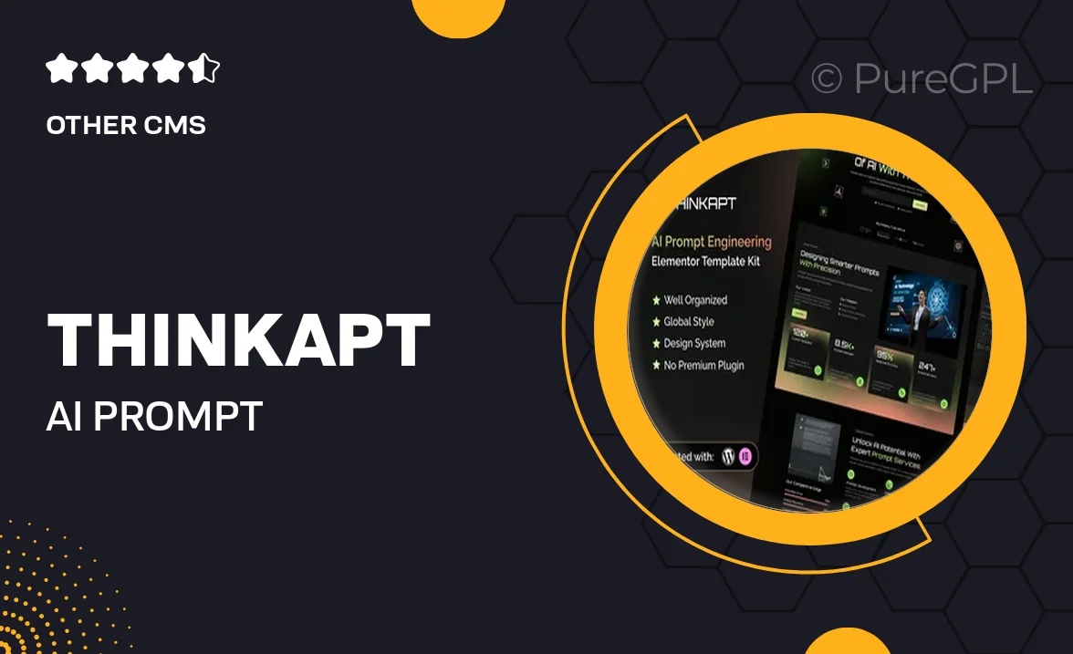 Thinkapt – AI Prompt Engineering Elementor Template Kit