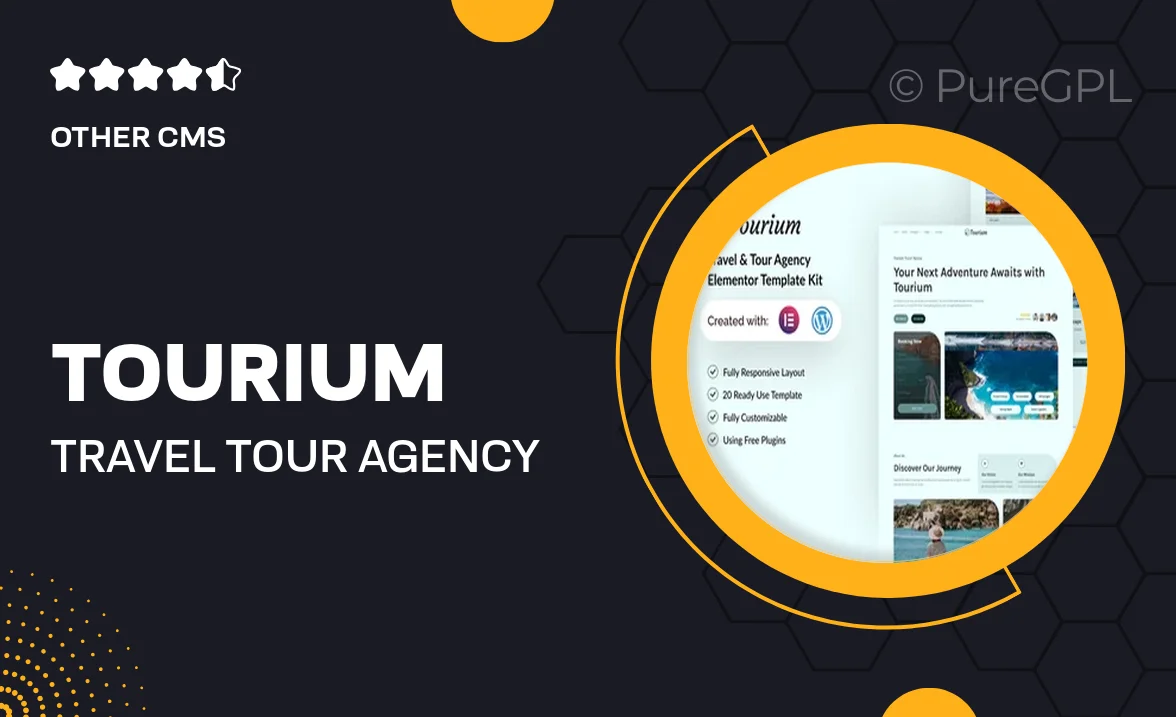 Tourium – Travel & Tour Agency Elementor Template Kit