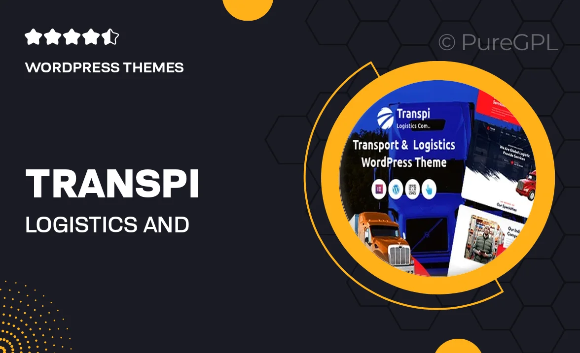 Transpi – Logistics and Transportation WordPress Theme
