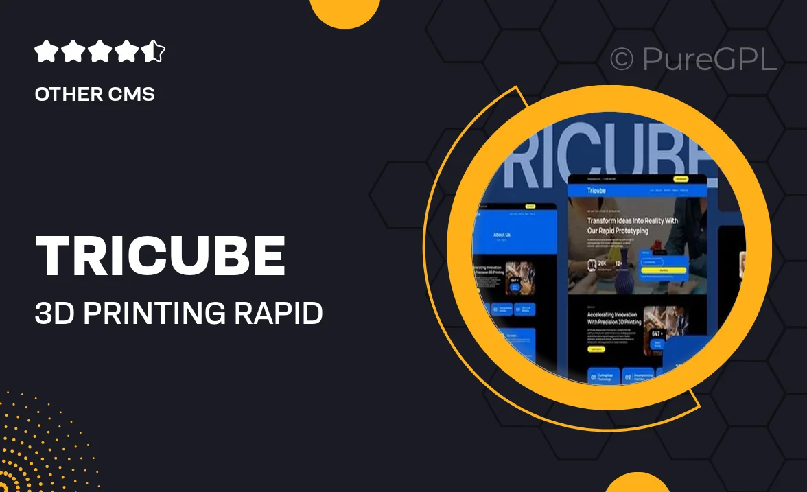 Tricube – 3D Printing & Rapid Prototyping Services Elementor Template Kits