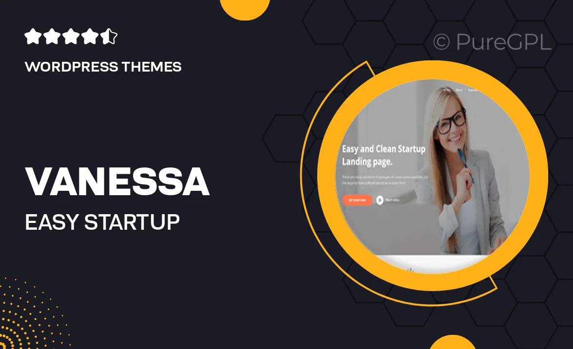 Vanessa – Easy Startup Landing Page WP Theme