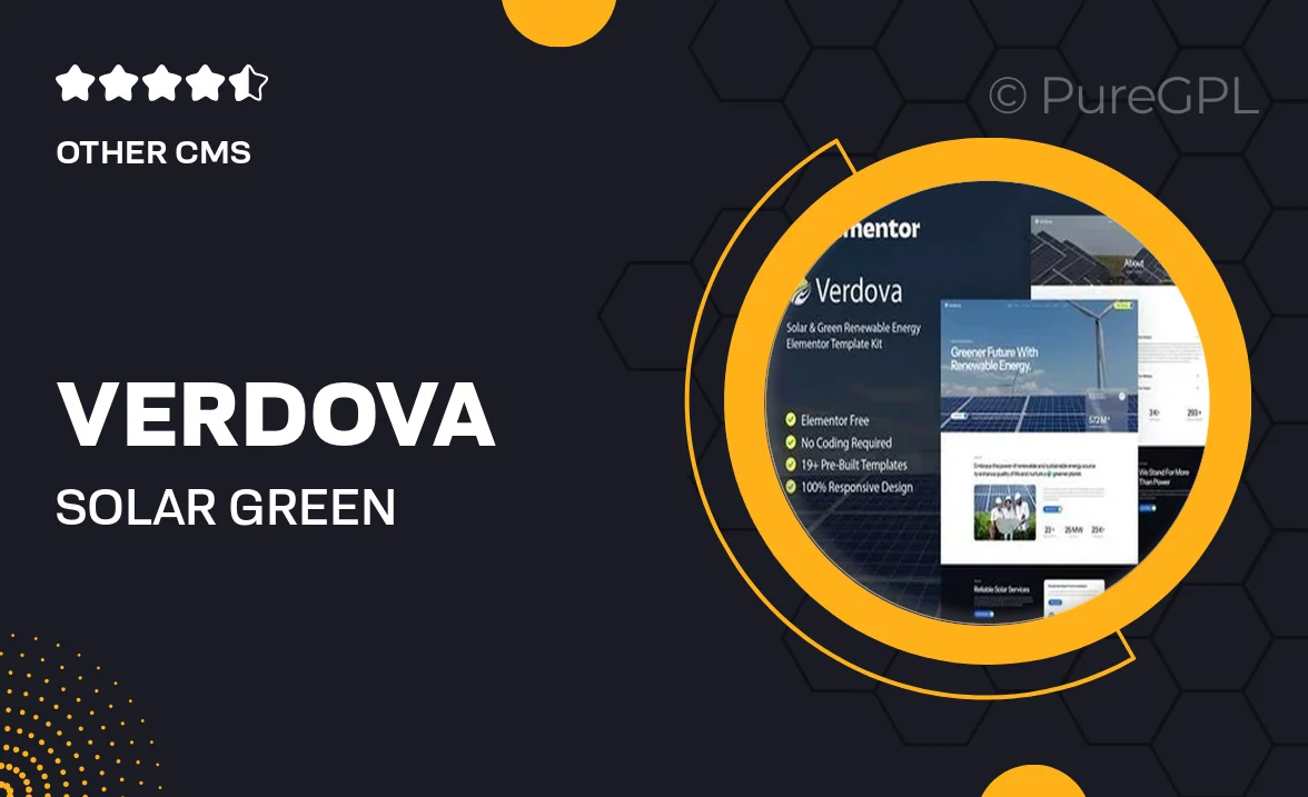 Verdova – Solar & Green Renewable Energy Elementor Template Kit