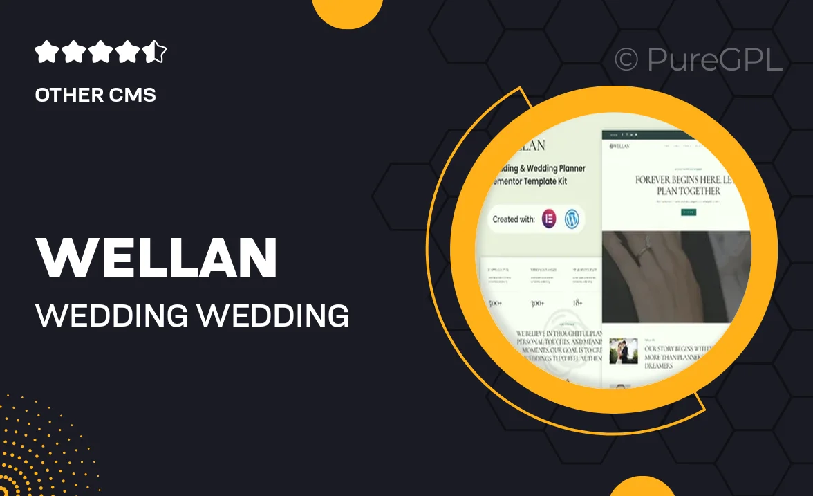 Wellan – Wedding & Wedding Planner Elementor Template Kit