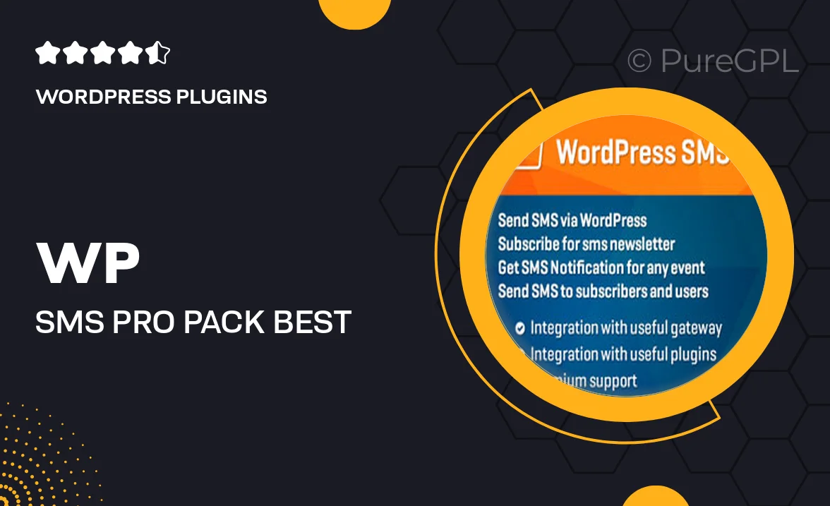 WP SMS Pro Pack – Best WordPress SMS Messaging & Notification Plugin
