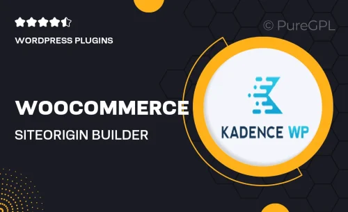 WooCommerce SiteOrigin Builder